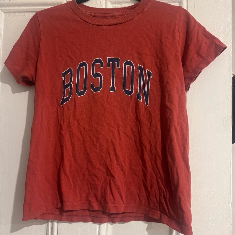 Brandy Melville Red Boston Tee